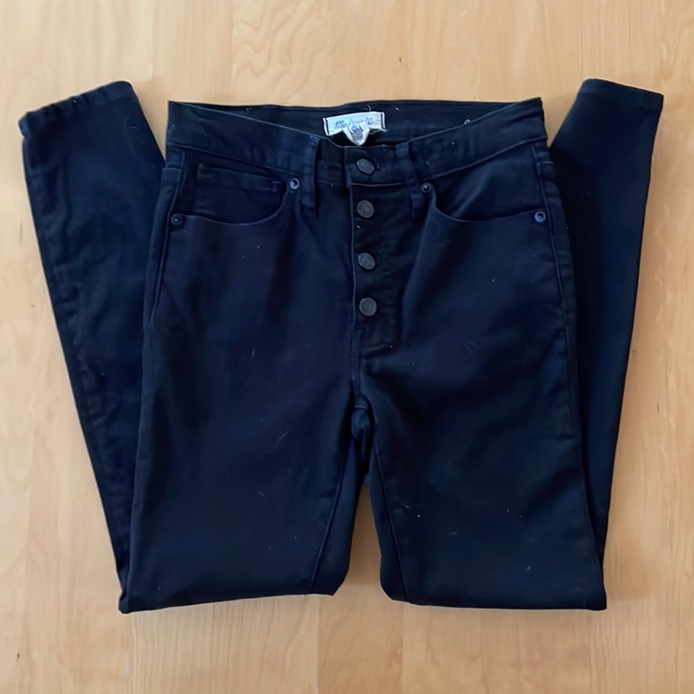 Madewell Jeans - Black Mid Rise Button Down